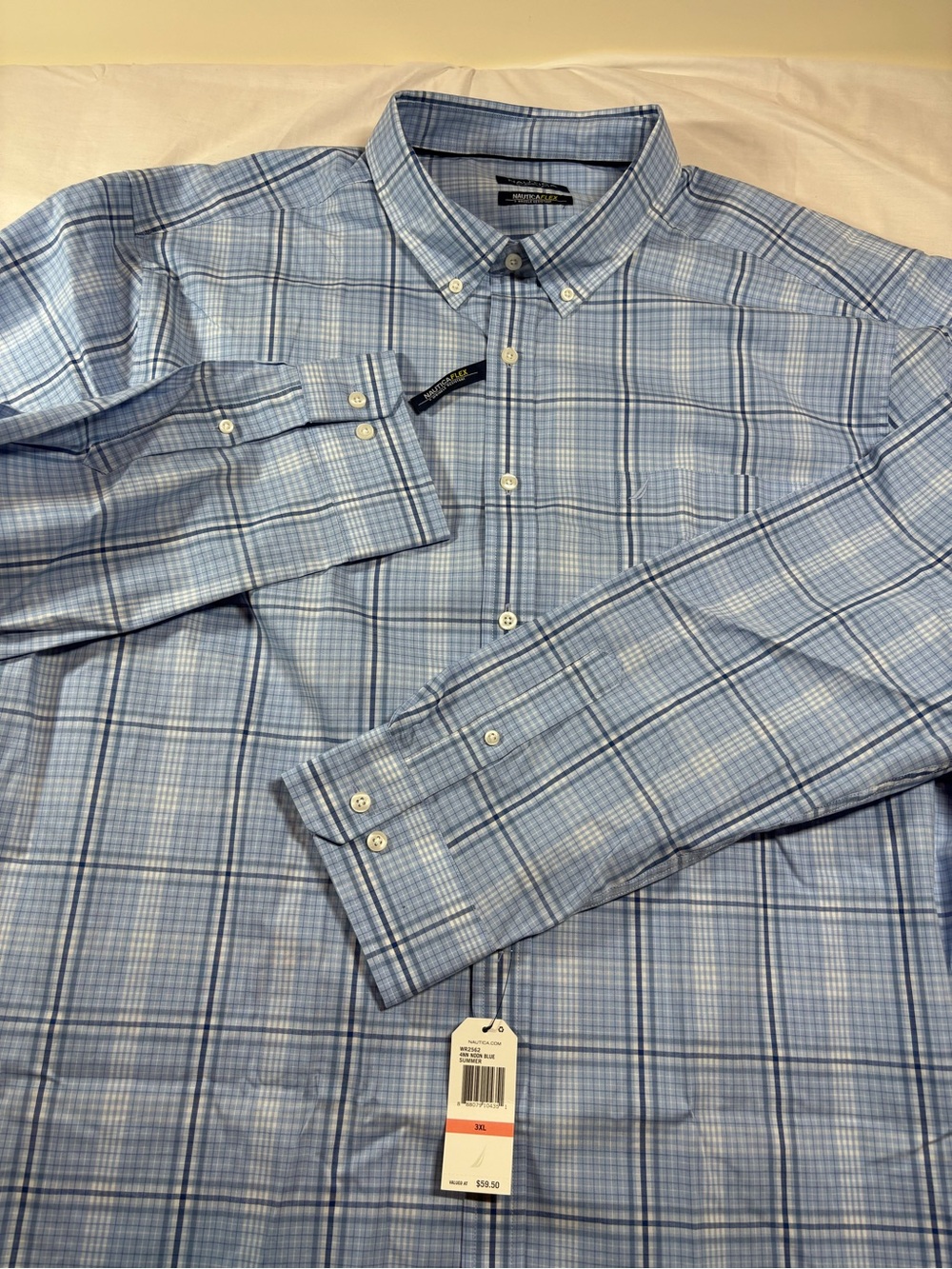 Nautica 3xl XXXL Button Down Shirt Long Sleeve Men's New with Tags